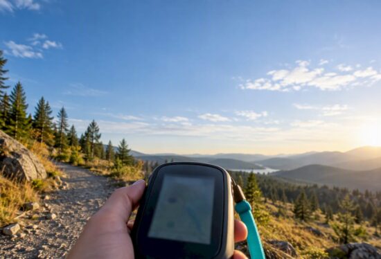 GPS receiver beneath open outdoor sky