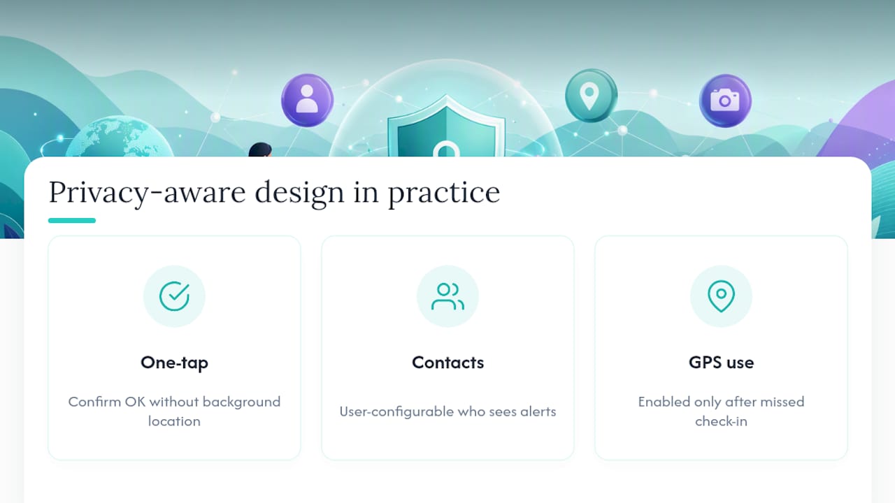 Three privacy-aware app design choices
