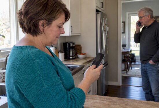 Caregiver checking a Do Not Disturb test call