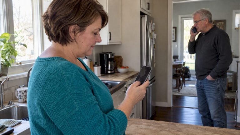 Caregiver checking a Do Not Disturb test call