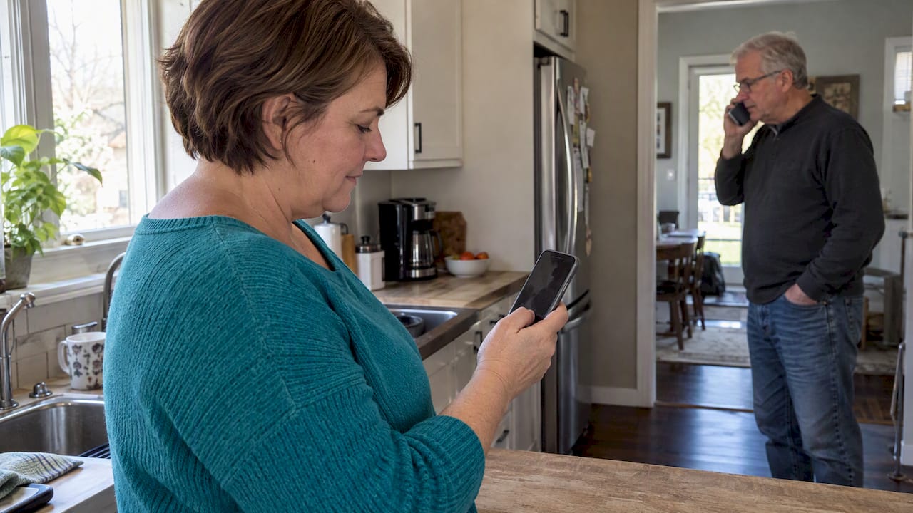 Caregiver checking a Do Not Disturb test call